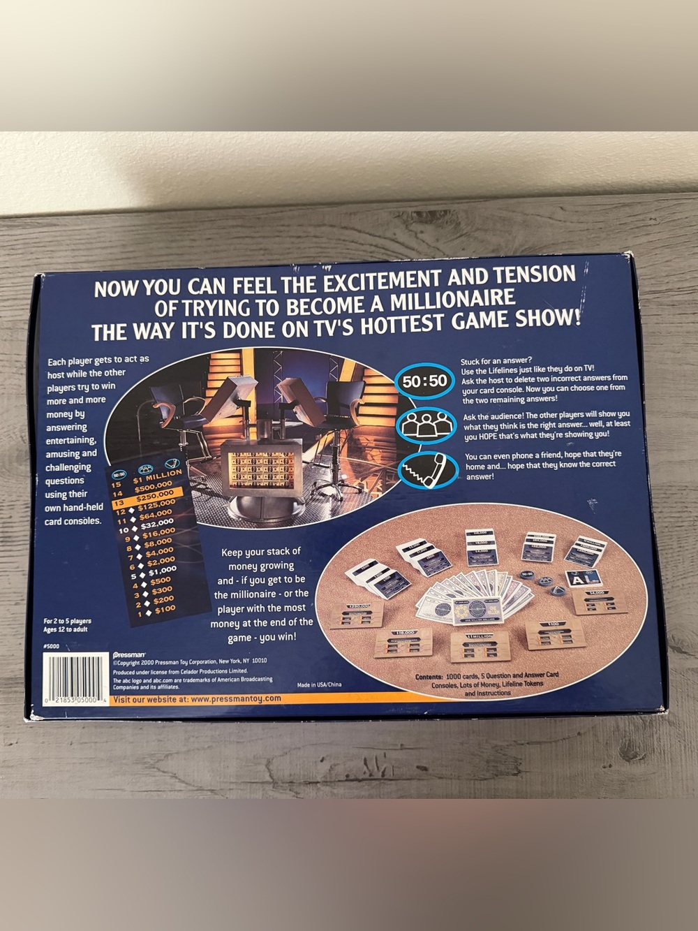 Who Wants To Be A Millionaire Board Game 2000 (Used, but Complete) - Picture 2 of 10